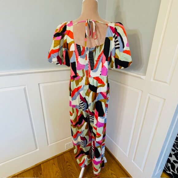 Crosy by Mollie Birch Vibrant Abstract Irby Jumpsuit Relaxed Fit Medium - Picture 5 of 8